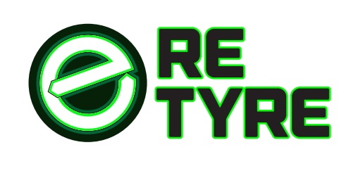 retyre corp Logo repurposing racing tires